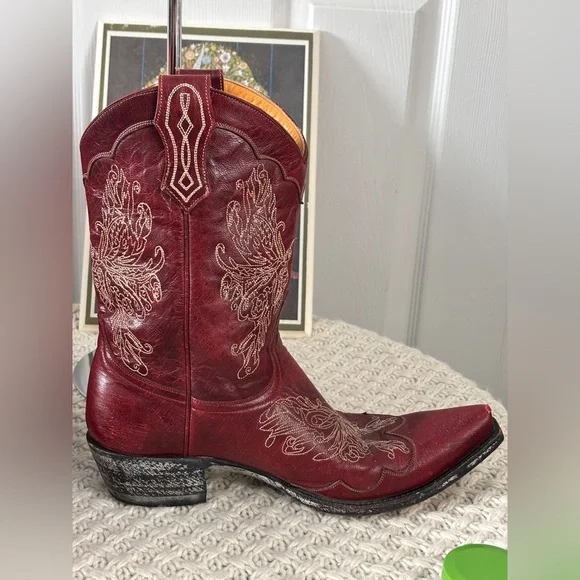 Old Gringo Red Leather Butterfly Boots - Picture 6 of 11